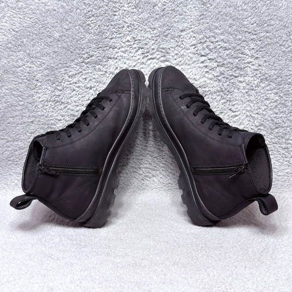 Camper Brutus Mens Size 9.5 Ankle Boots Black Nubuck Leather Side Zip main image 7